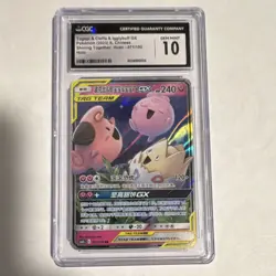 Pokemon Togepi & Cleffa & Igglybuff GX 143A/236 Promo Holo CGC 10 TAG TEAM - Image 1