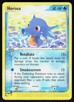 Horsea 33/97 Uncommon Dragon Pokemon Damaged - Image 1