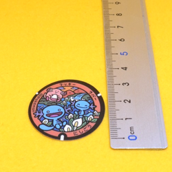 Chansey Wooper Pokemon Manhole Type Seal Sticker Nintendo Japanese F/S - Image 2