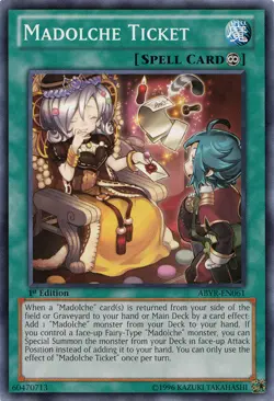1 x Madolche Ticket - ABYR-EN061 - Common - Unlimited Edition Near Mint, English - Image 1