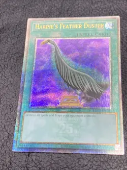 B6 Yugioh TCG Harpie’s Feather Duster 2025 EDC1-EN001 Quarter Century Rare - Image 1