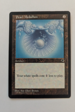 Magic Mtg Tempest Pearl Medallion Lightly played - Image 1