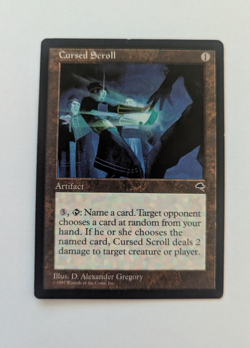 Magic Mtg Tempest Cursed Scroll Moderately Played - Image 1