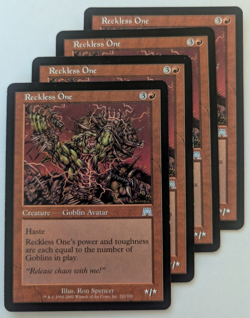 Magic Mtg Onslaught Reckless One x4 Lightly played - Image 1