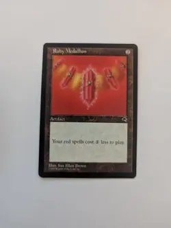 Magic Mtg Tempest Ruby Medallion Lightly played - Image 1