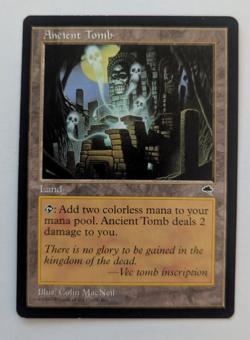 Magic Mtg Tempest Ancient Tomb Moderately Played - Image 1