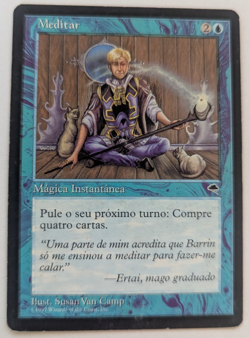 Magic Mtg Spanish Tempest Meditate moderately played - Image 1