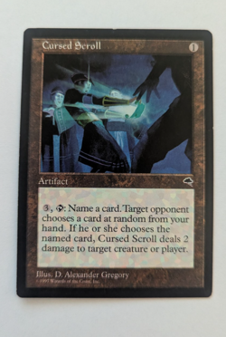 Magic Mtg Tempest Cursed Scroll Lightly played - Image 1