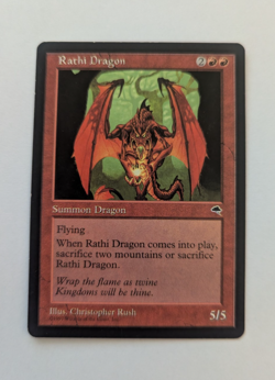 Magic Mtg Tempest Rathi Dragon near mint - Image 1