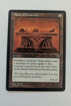 Magic Mtg Tempest Altar of Dementia Moderately Played - Image 1