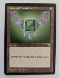 Magic Mtg Tempest Emerald Medallion Moderately Played - Image 1