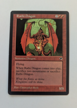 Magic Mtg Tempest Rathi Dragon Lightly played - Image 1