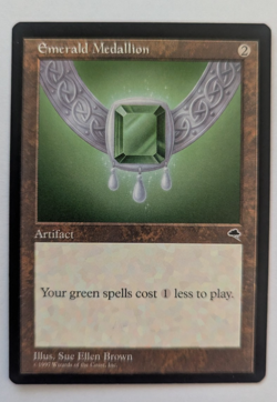 Magic Mtg Tempest Emerald Medallion Lightly played - Image 1
