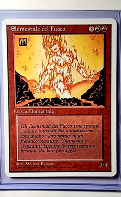 1995 MTG Magic the Gathering Revised Italian Artist Proof AP /50 Fire Elemental - Image 1