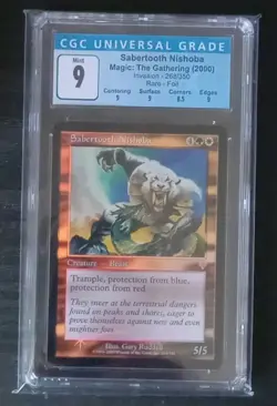 Mtg Sabertooth Nishoba (CGC) 9 Invasion Rare Foil [2000] - Image 1
