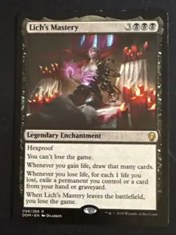 1x Lich's Mastery (089) Dominaria LP MTG Magic the Gathering x1 MKE - Image 1