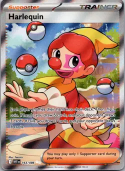 Harlequin 163/086 Holo Ultra Rare White Flare Pokemon Near Mint - Image 1