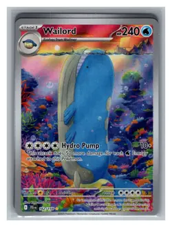 Pokemon TCG Journey Together Wailord 162/159 Shiny Rare NM - Image 1