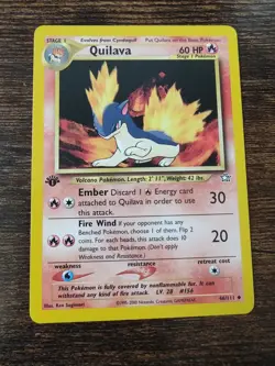 Pokemon Neo Genesis 1st Edition Quilava 46/111 Non Holo LP - Image 1