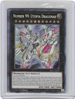 Number 99: Utopia Dragonar BROL-EN057 - Secret Rare - Near Mint -Limited Yugioh - Image 1
