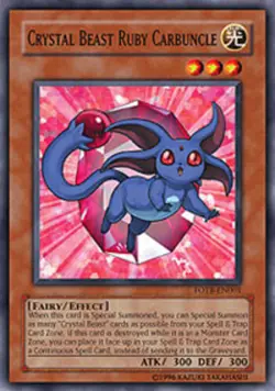 3 x Crystal Beast Ruby Carbuncle - FOTB-EN001 - Common - Unlimited Edition Near - Image 1