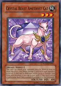 3 x Crystal Beast Amethyst Cat - FOTB-EN002 - Common - Unlimited Edition Near Mi - Image 1