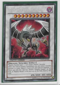 Malefic Paradox Dragon YMP1-EN007 - Secret Rare - Near Mint - Limited - Yugioh - Image 1