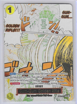 Gum-Gum Golden Rifle Alternate Art OP15-116 - Kami's Island Foil - One Piece - Image 1