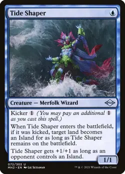 Tide Shaper 72 MH2 MTG Uncommon Merfolk Wizard Kicker Setiawan 2021 Island - Image 1