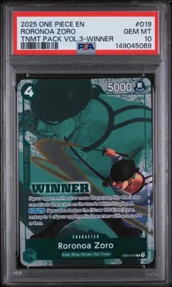 2025 ONE PIECE TOURNAMENT PACK VOL.3 | WINNER RORONOA ZORO 019💎 - Image 1