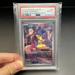Pokemon Scarlet & Violet Marnie’s Morpeko 206 Illustration Rare PSA 10 Card - Image 1
