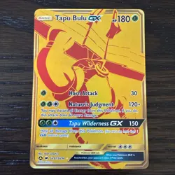Pokemon TCG Tapu Bulu GX Hidden Fates Holo Gold Secret Rare Card SV91/SV94 - Image 1