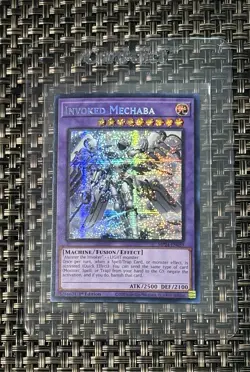 Yugioh! INVOKED MECHABA Prismatic Secret Rare MP24-EN059 New Card TCG Holo Foil - Image 1