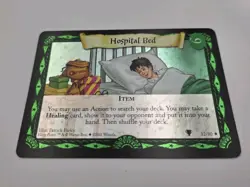 2001 HARRY POTTER TCG QUIDDITCH CUP FOIL RARE CARD #12/80 HOSPITAL BED NM - Image 1