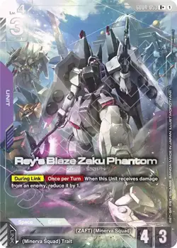 Rey's Blaze Zaku Phantom (R+) GD04-053 English R+ Phantom Aria Gundam Card Game - Image 1