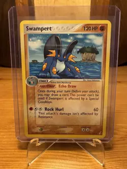 Pokemon TCG Swampert Holo Rare Card 27/100 EX Crystal Guardians 120 HP - Image 2