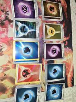 TCG Pokemon. Basic Energy Holo lot of 100 Random Cards. Mixed Sets. - Image 1