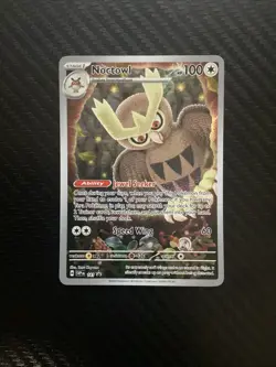 Pokemon Noctowl SVP 141 Stellar Crown Full Art Holo Black Star Promo NM - Image 1