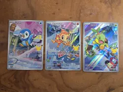 Pokemon 2026 First Partner Illustration Series 1 Promos Turtwig Chimchar Piplup - Image 1