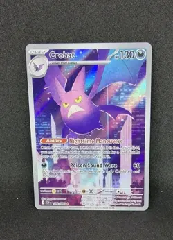 Pokemon Crobat IR Illustration Rare 093/086 Chaos Rising English NM in Hand - Image 1