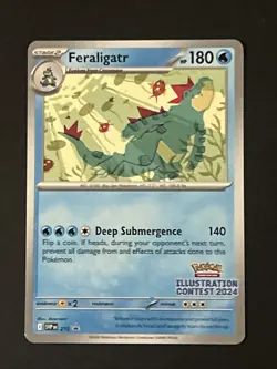 Pokemon TCG Feraligatr 213 (Illustration Contest 2024) Scarlet & Violet Promo NM - Image 1