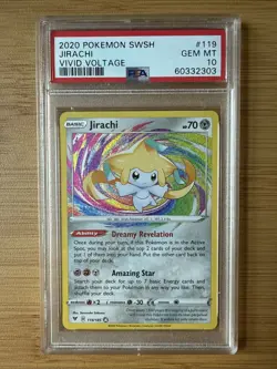 Jirachi 🌈 2020 Pokemon Vivid Voltage 119/185 🔥 PSA 10 Gem Mint - Image 1