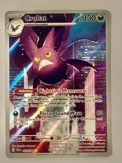 Pokemon Crobat IR Illustration Rare 093/086 Chaos Rising English NM in Hand - Image 1