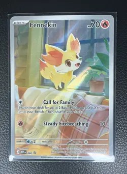 Pokemon TCG: Chaos Rising Fennekin 080 Holo Black Star Promp - Image 1