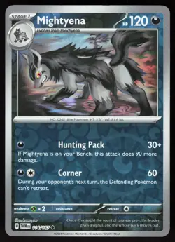 Mightyena 114/167 Uncommon Twilight Masquerade Pokemon Reverse Holo Near Mint - Image 1