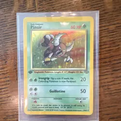 Pokemon Pinsir 9/64 Jungle 1st Edition Holo Rare English HP 60 - Image 1