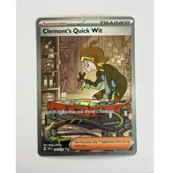Pokemon Clemont's Quick Wit 243/191 Surging Sparks Holo Special Illustration Ra… - Image 1