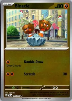 042/088 Binacle Reverse Holo Pokemon TCG Perfect Order English NM - Image 1