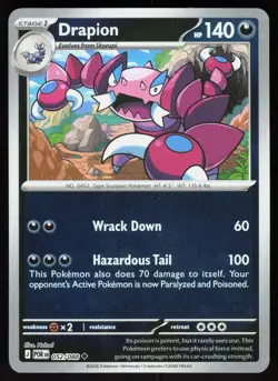 Drapion 052/088 Uncommon Perfect Order Pokemon Reverse Holo Near Mint - Image 1