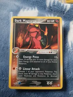Pokemon Dark Magcargo 38/109 Team Rocket Returns Unlimited Reverse Holo MP/HP - Image 1
